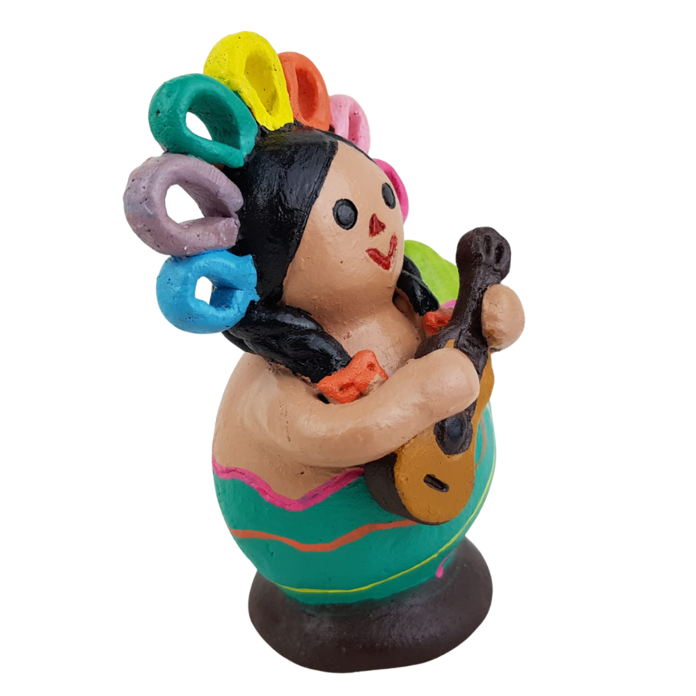 Sirena Lele de barro bruñido