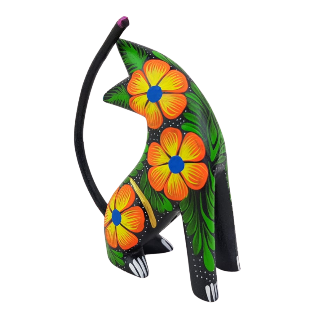 Alebrije Gato Sentado Mediano Copal Oax. | Arte de Autor