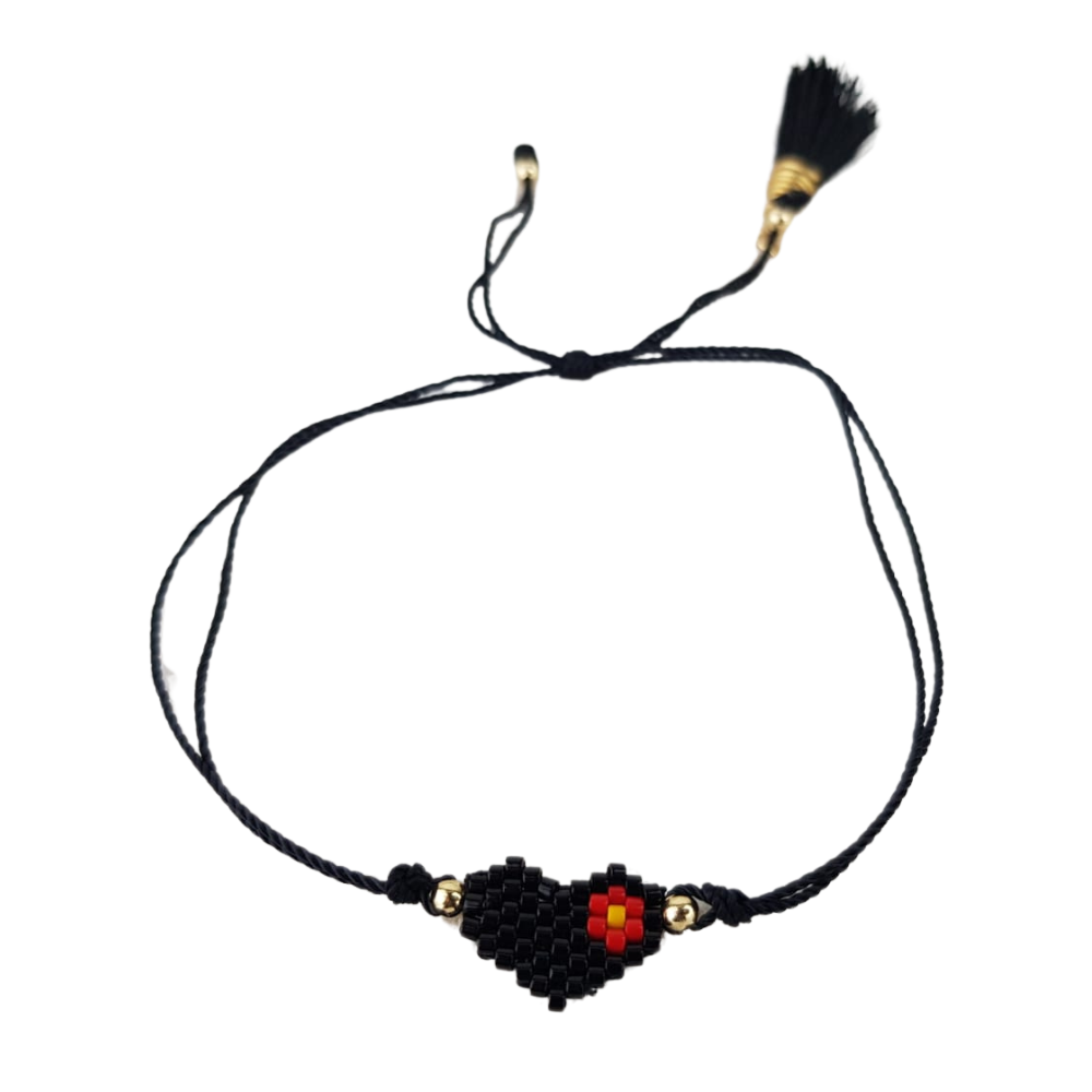 Pulsera con corazón miyuki