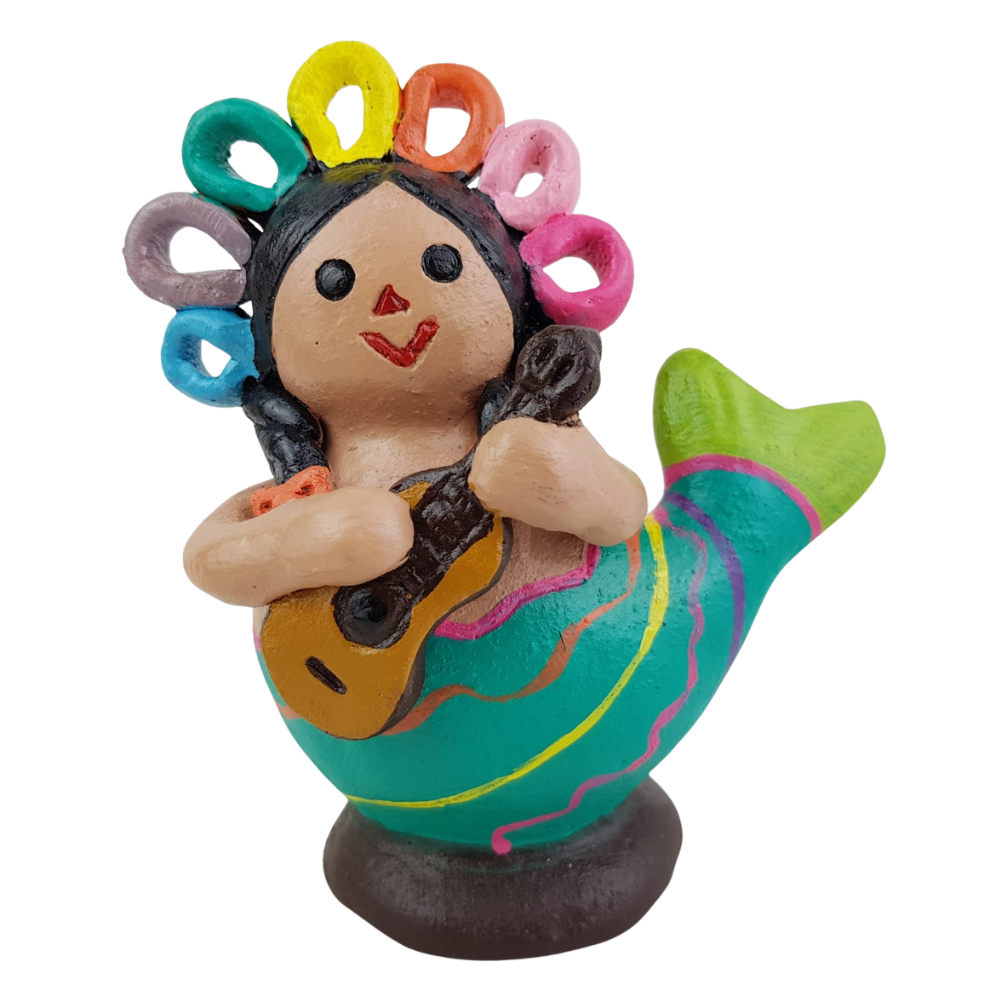 Sirena Lele de barro bruñido