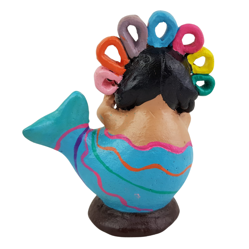 Sirena Lele de barro bruñido