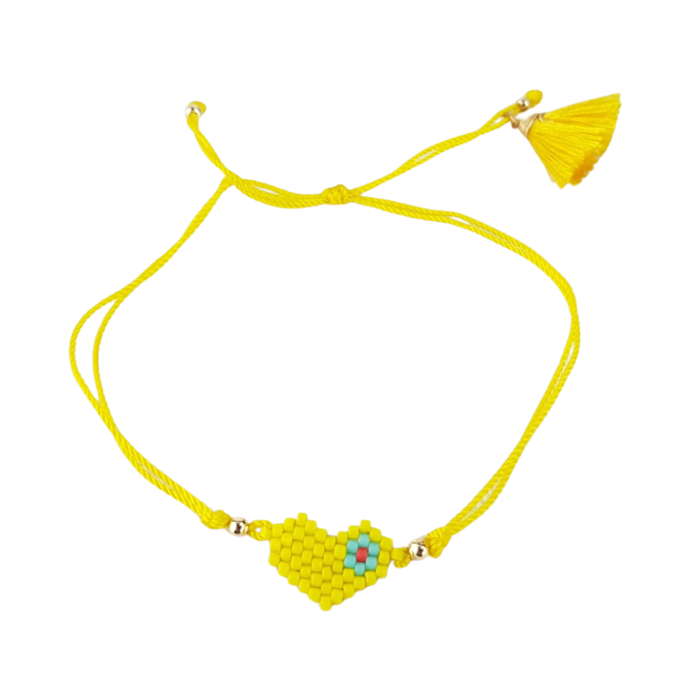 Pulsera con corazón miyuki