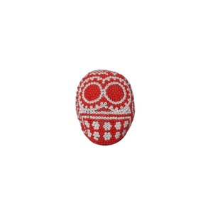 Cráneo mini decorado con motivos Wixárica