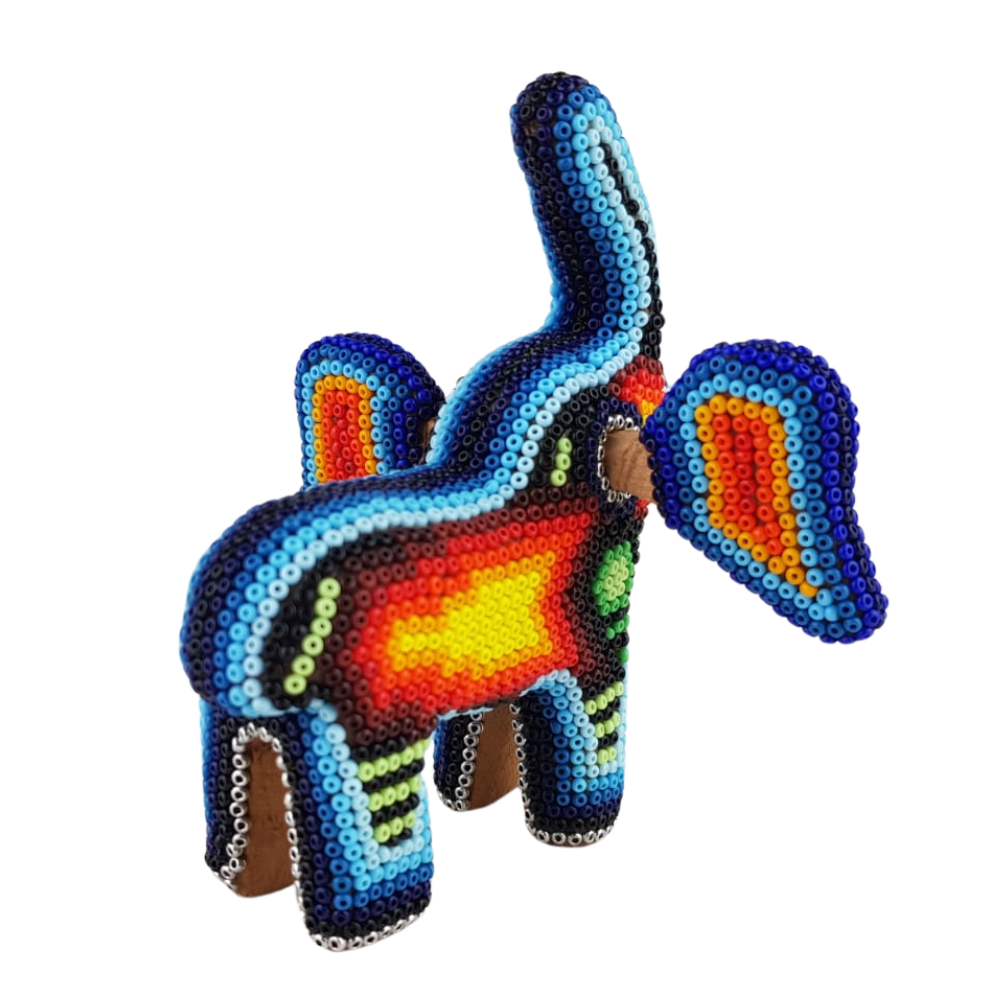 Elefante mini decorado con motivos wixárica