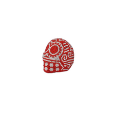 Cargar imagen en el visor de la galería, Cráneo mini decorado con motivos Wixárica
