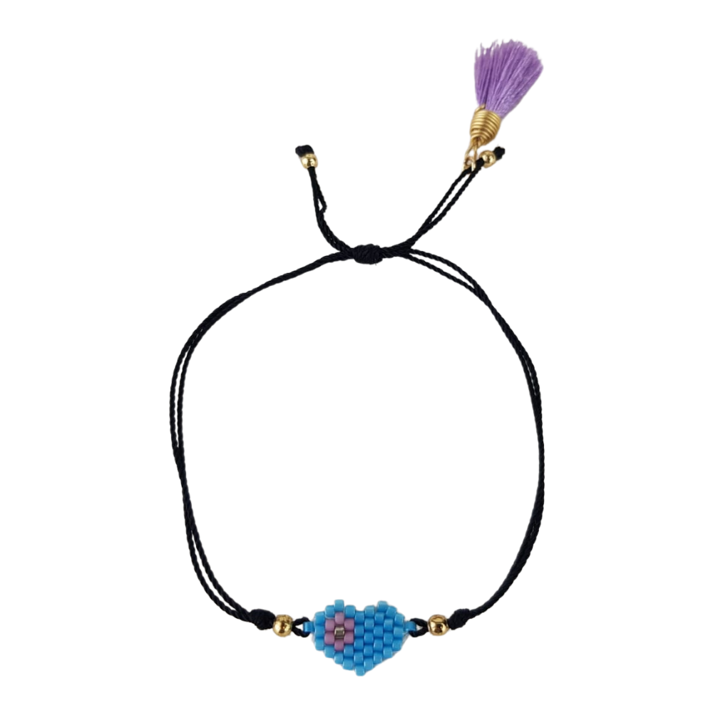 Pulsera con corazón miyuki
