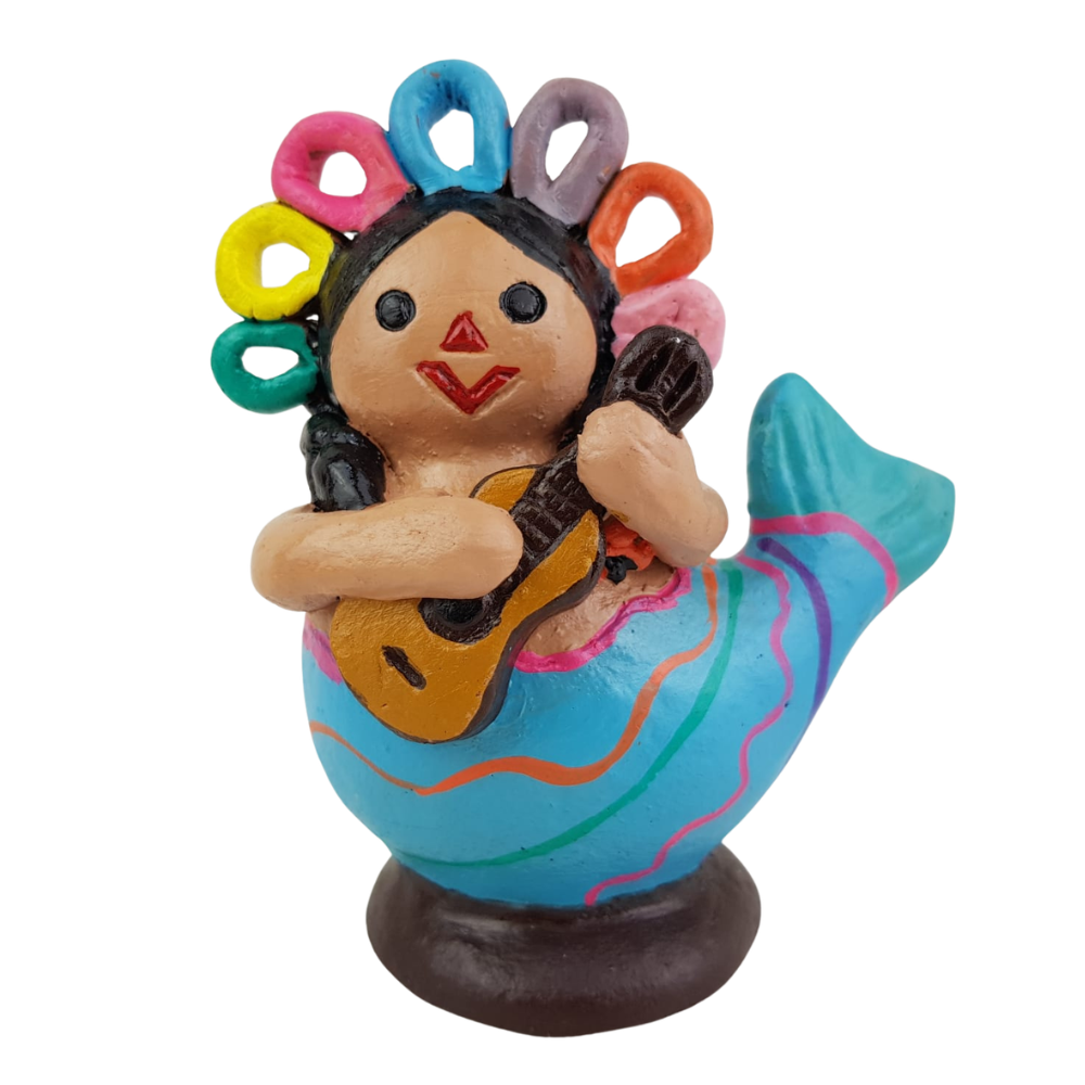 Sirena Lele de barro bruñido
