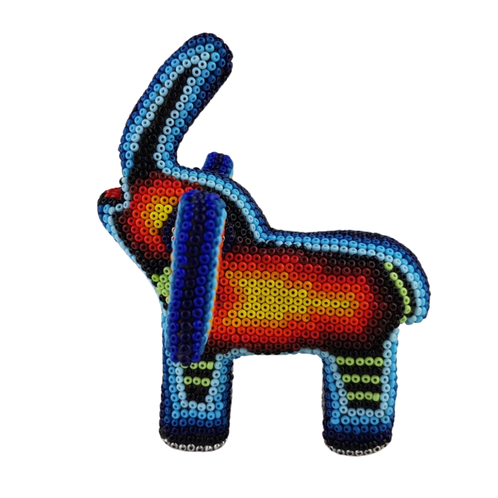 Elefante mini decorado con motivos wixárica