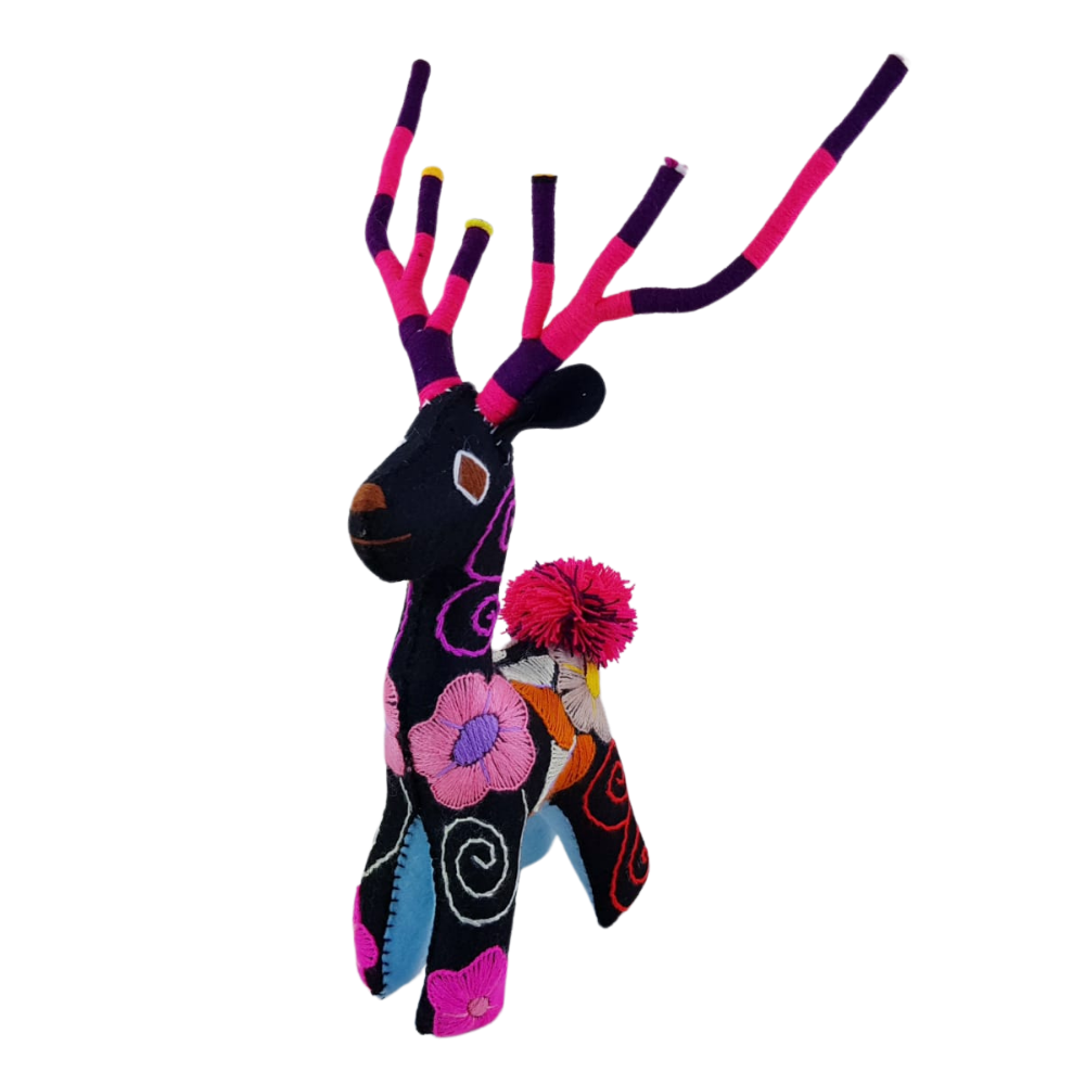 Animalito Venado Lana o Fieltro Chiapas | Artesanía Mexicana