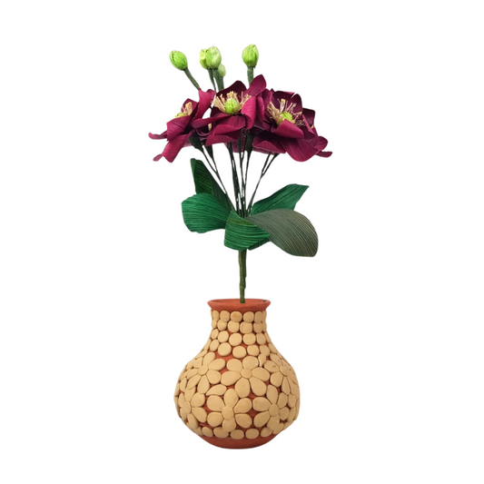 Florero pequeño de Barro Empastado