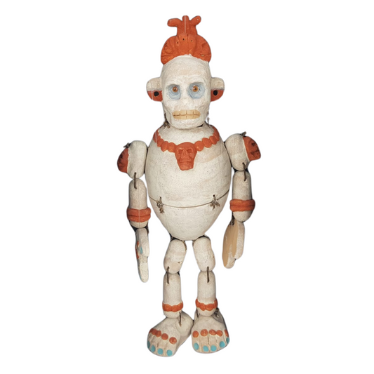 Títere de barro del dios prehispánico de la Tierra de los Muertos Mictlantecuhtli, deidad Azteca