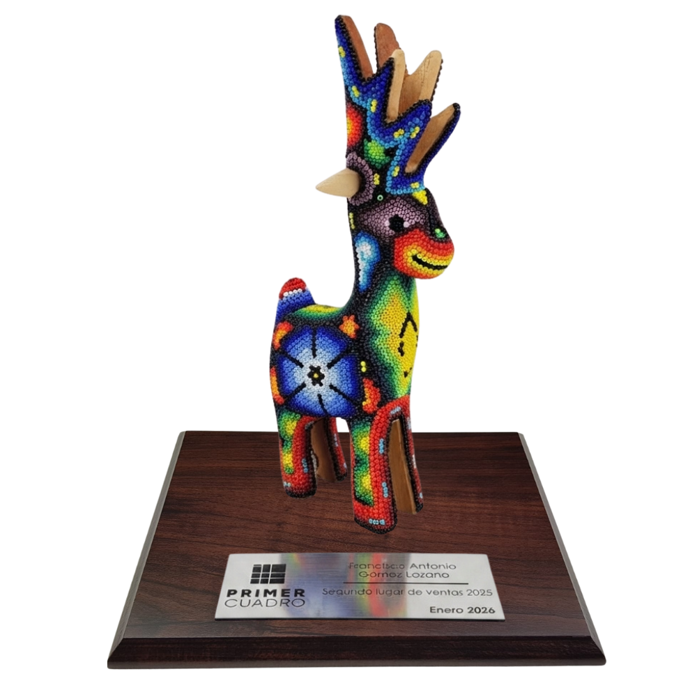 Premio Venado en Arte Wixárika Chaquira Jal. | Pieza de Lujo
