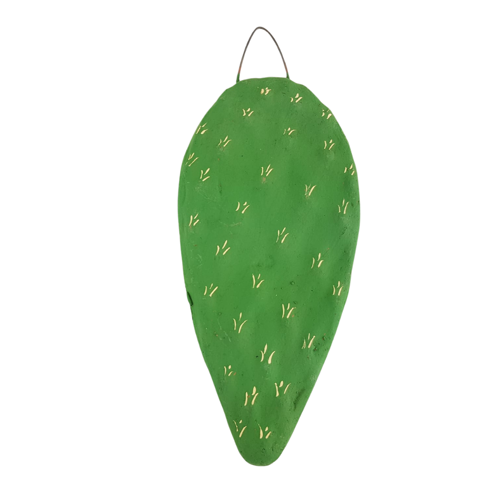 Penca de nopal de barro, decoración de pared