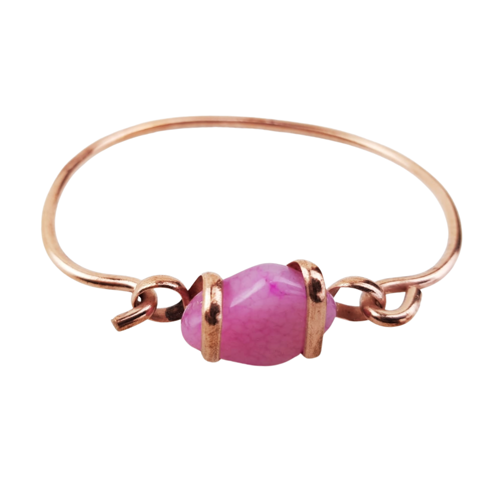 Pulsera de cobre con cuarzo