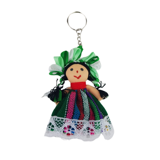 Llavero con muñequita de trapo otomí Lele