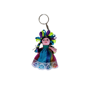 Llavero con muñequita de trapo otomí Lele
