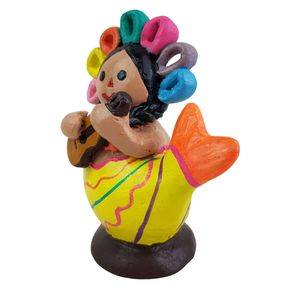 Sirena Lele de barro bruñido