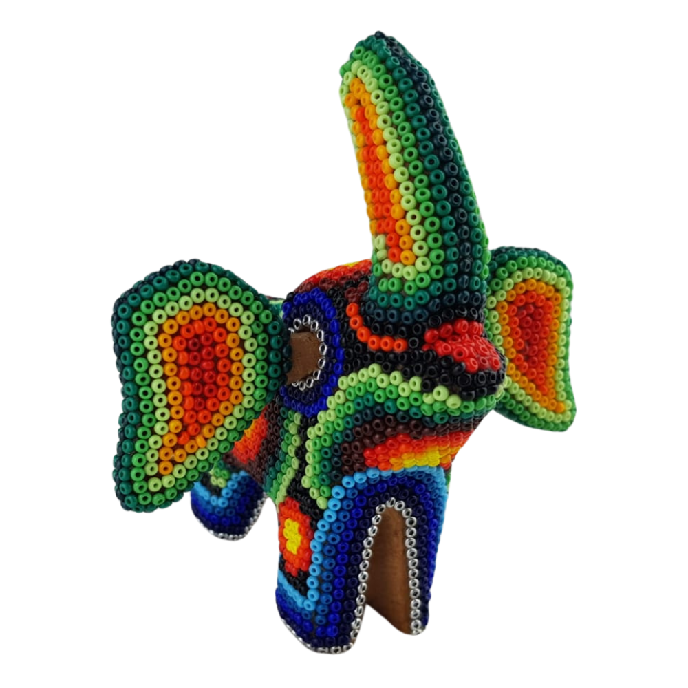 Elefante mini decorado con motivos wixárica