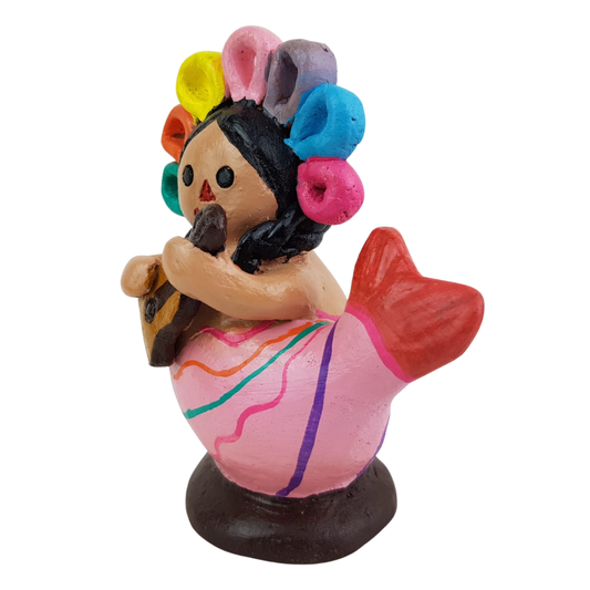 Sirena Lele de barro bruñido