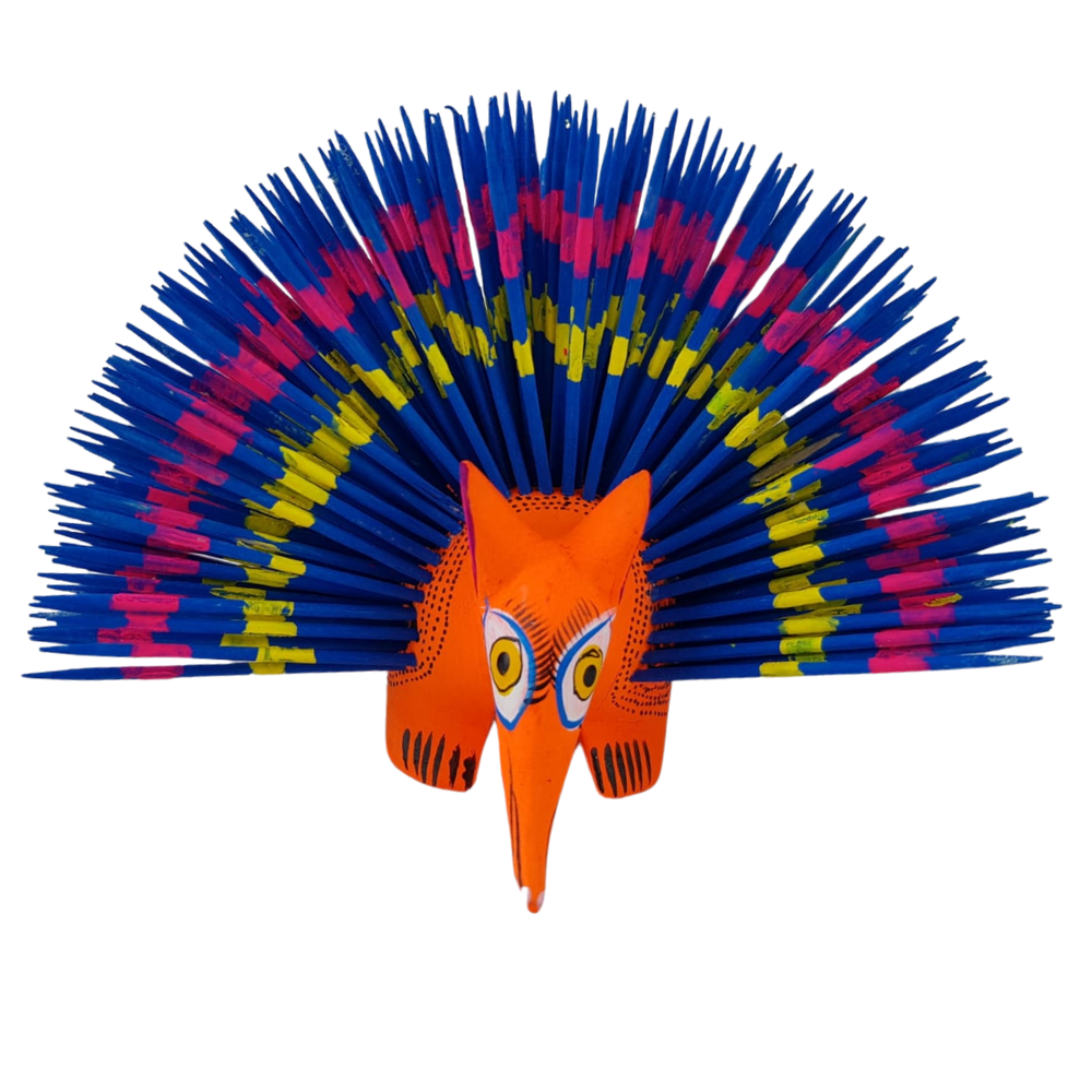 Alebrije puercoespín grande hecho en Oaxaca