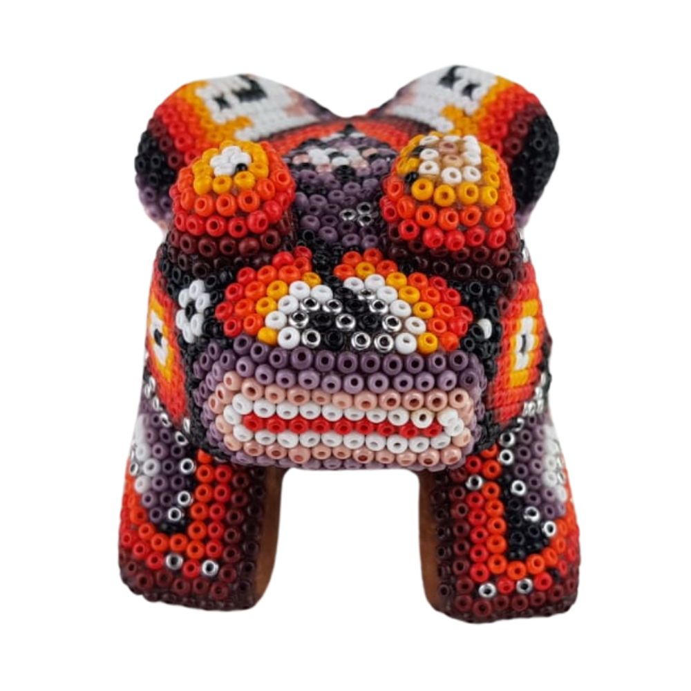 Ranita mini decorada con motivos wixárica