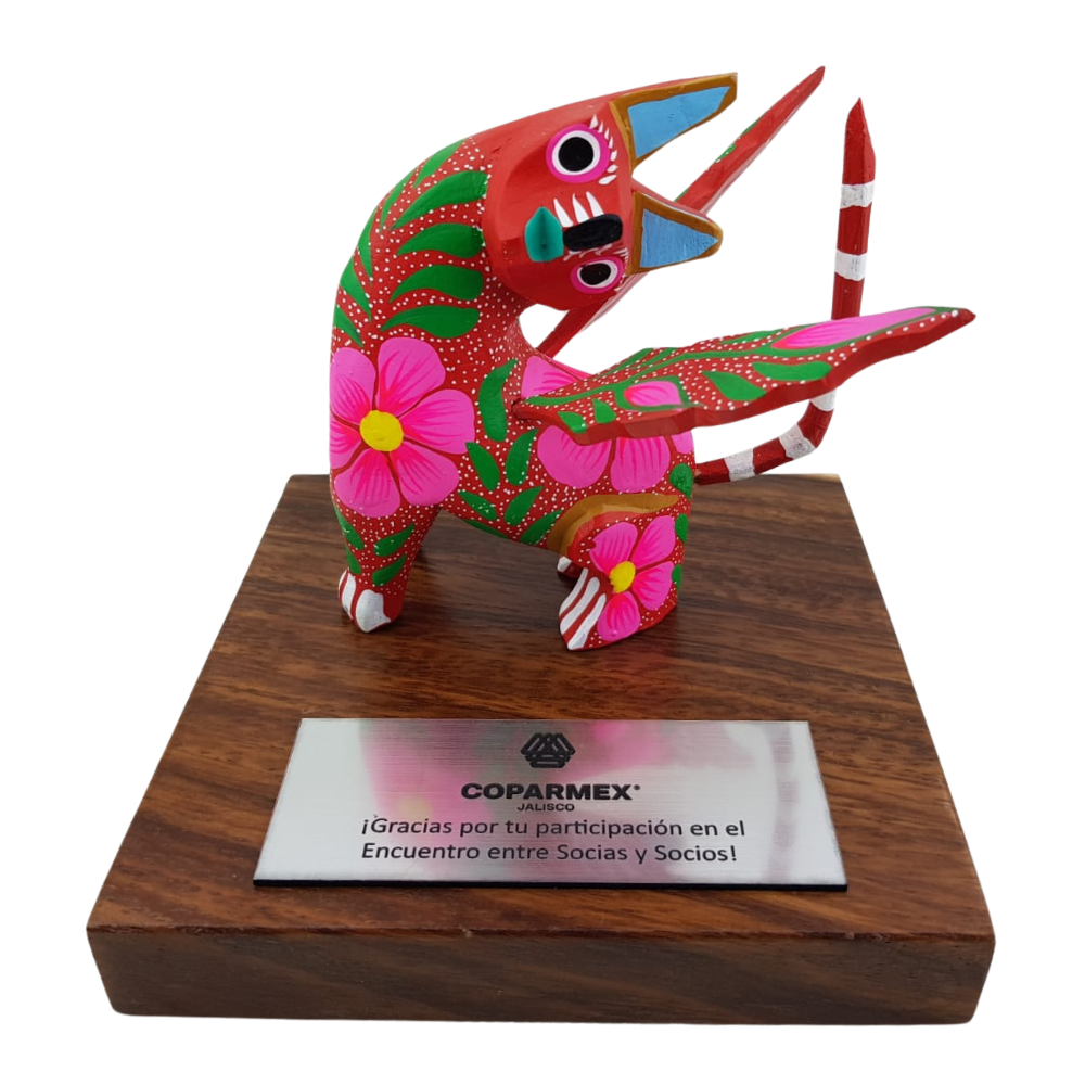 Trofeo Gato Alebrije Talla Madera Zapoteca | Obra de Autor