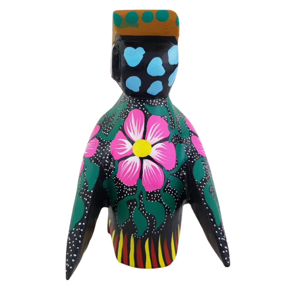 Alebrije Búho Mediano Talla en Copal Oax. | Arte de Autor