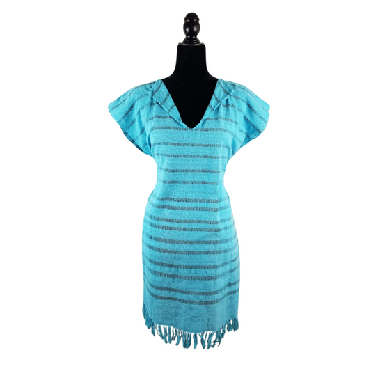 Vestido elaborado en telar de cintura, en Puebla