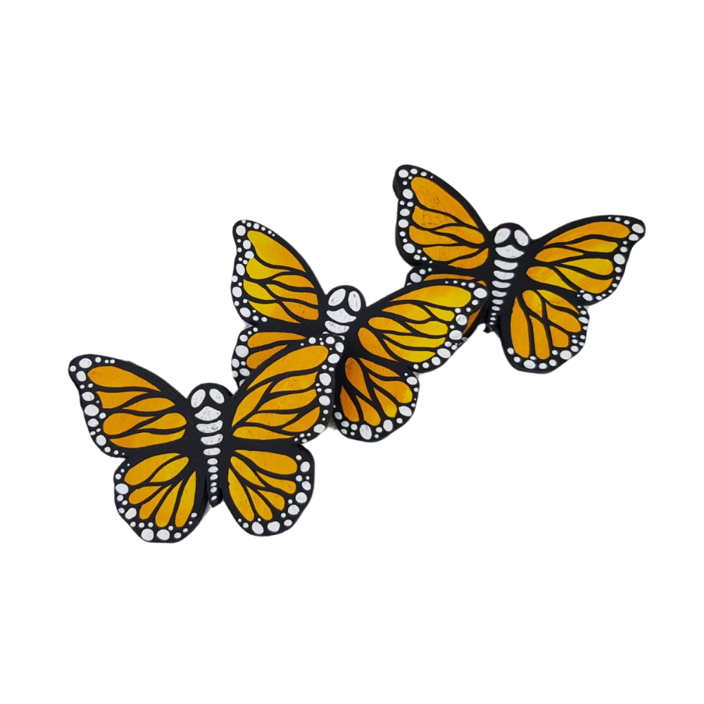 Imán de papel maché pintado a mano