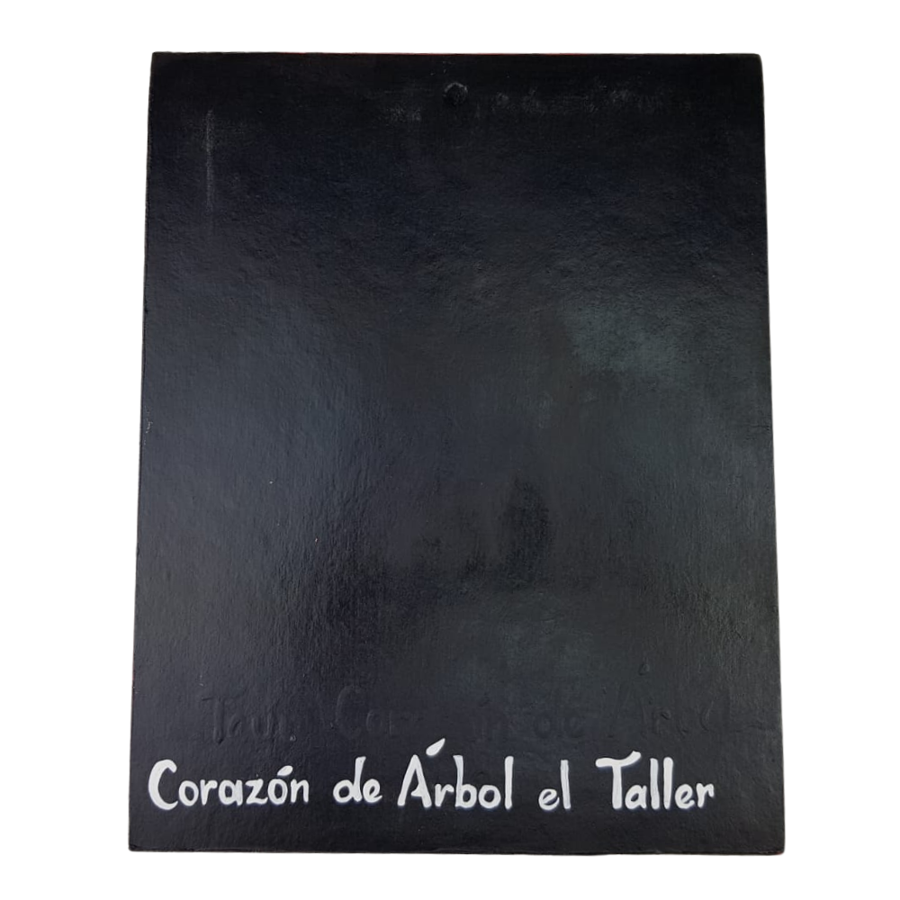 Cuadro amate pintado a mano elaborado de papel maché en Guadalajara, Jalisco