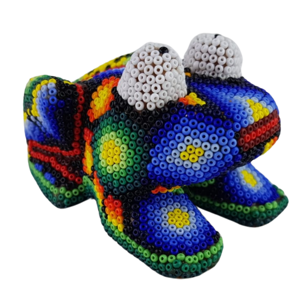 Ranita mini decorada con motivos wixárica