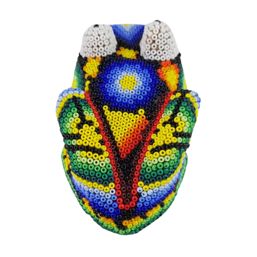 Ranita mini decorada con motivos wixárica