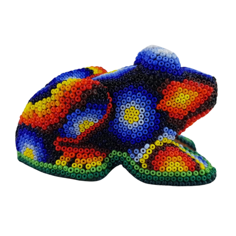 Ranita mini decorada con motivos wixárica