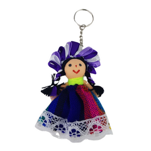 Llavero con muñequita de trapo otomí Lele