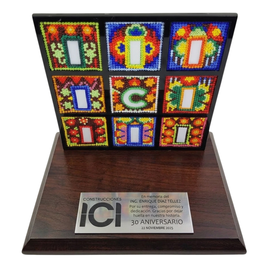 Premio Logotipo Empresarial en Arte Wixárika | Pieza de Lujo