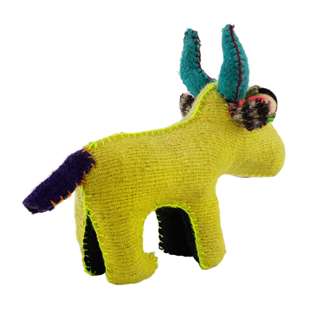 Animalito Toro Lana o Fieltro Chiapas | Artesanía Mexicana