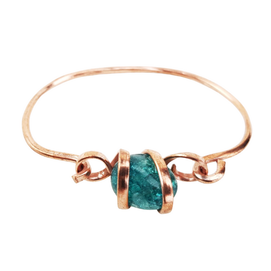 Pulsera de cobre con cuarzo