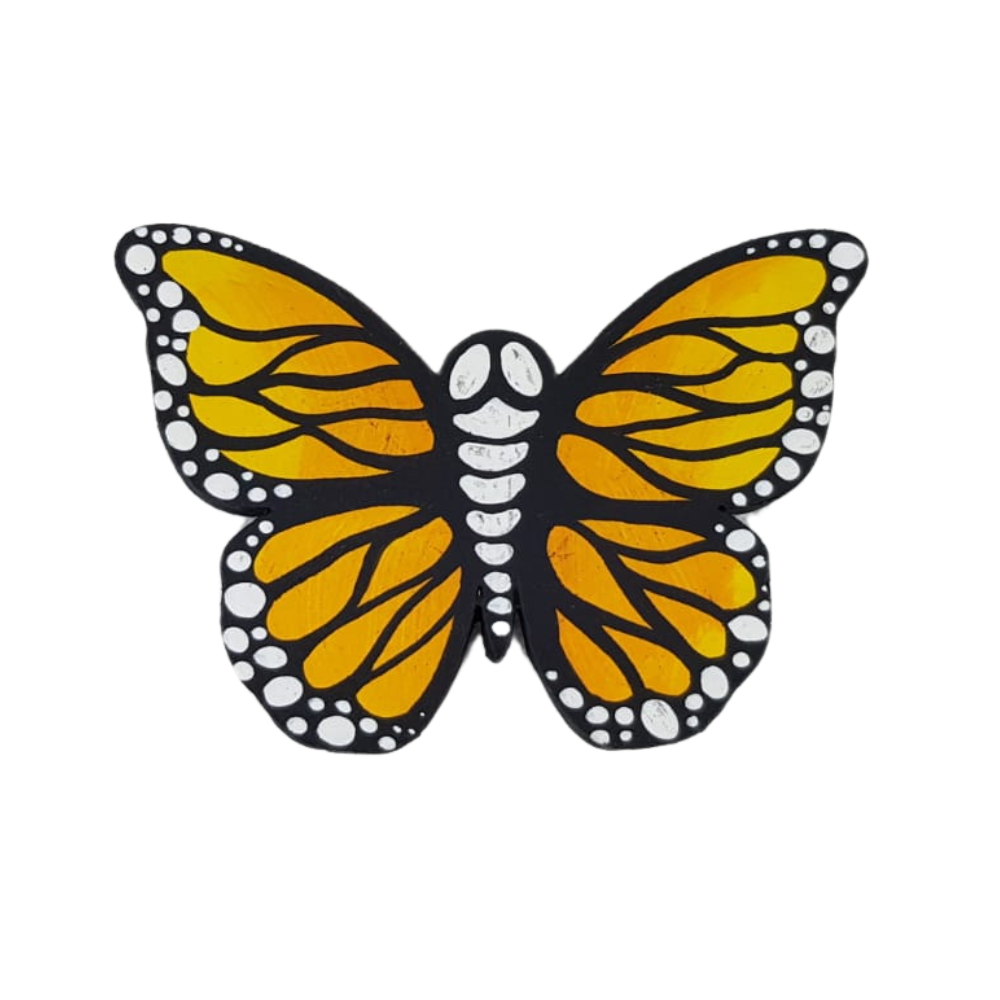 Imán de papel maché pintado a mano