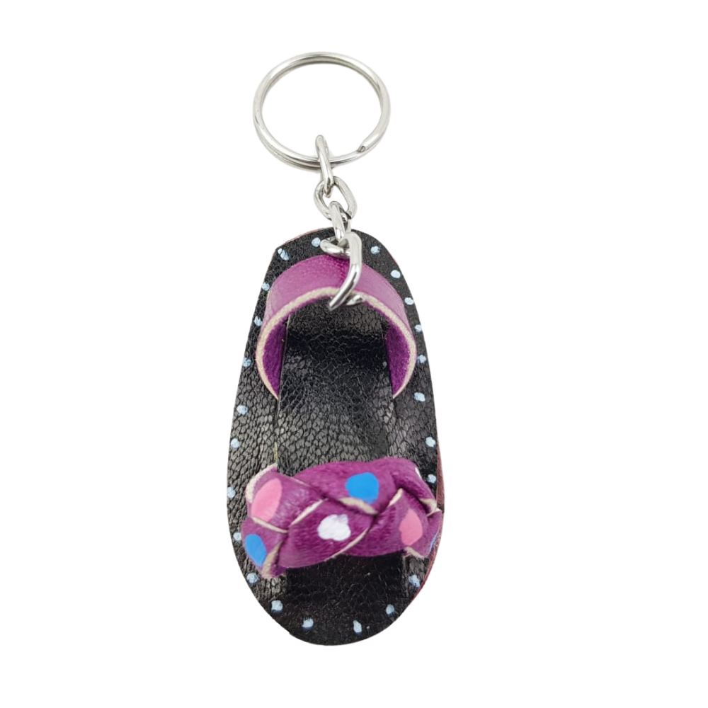 Llavero Guadalajara de piel mini en forma de bolsa, monedero, huarache, morral y sombrero