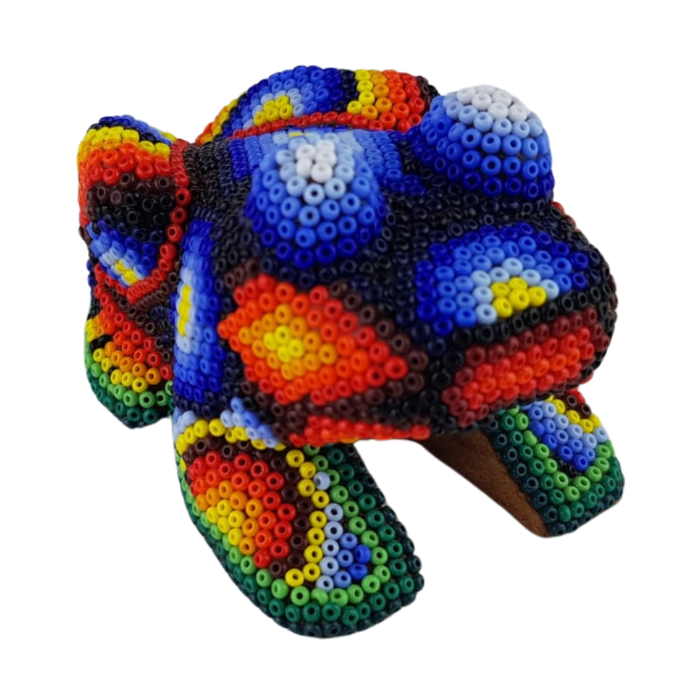 Ranita mini decorada con motivos wixárica