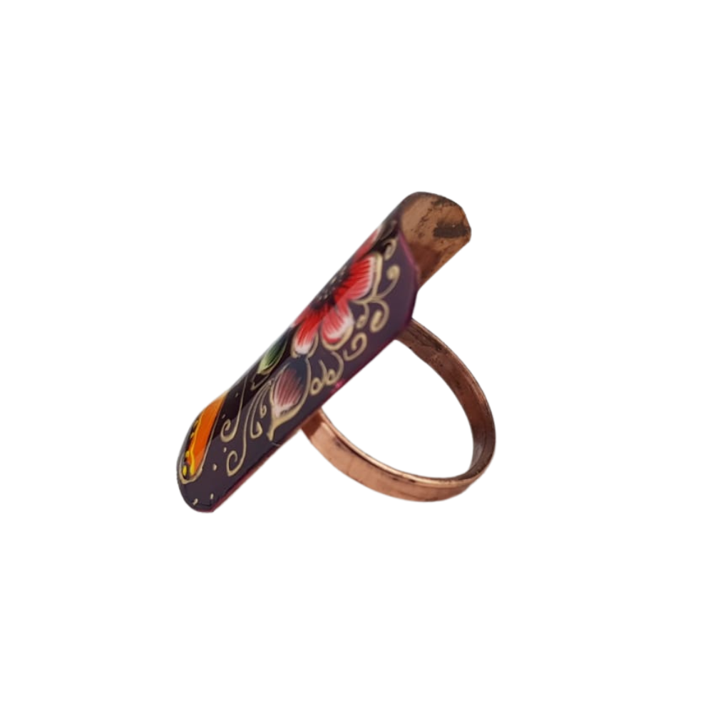 Anillo de cobre laqueado, grande ajustable