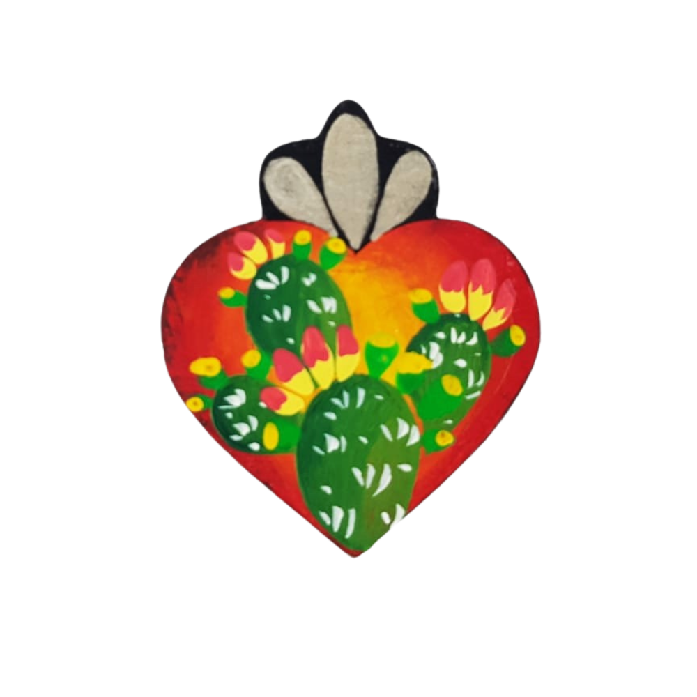 Imán de papel maché pintado a mano