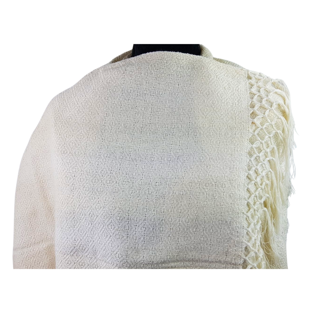 Rebozo mexicano de rombos elaborado con hilo de algodón