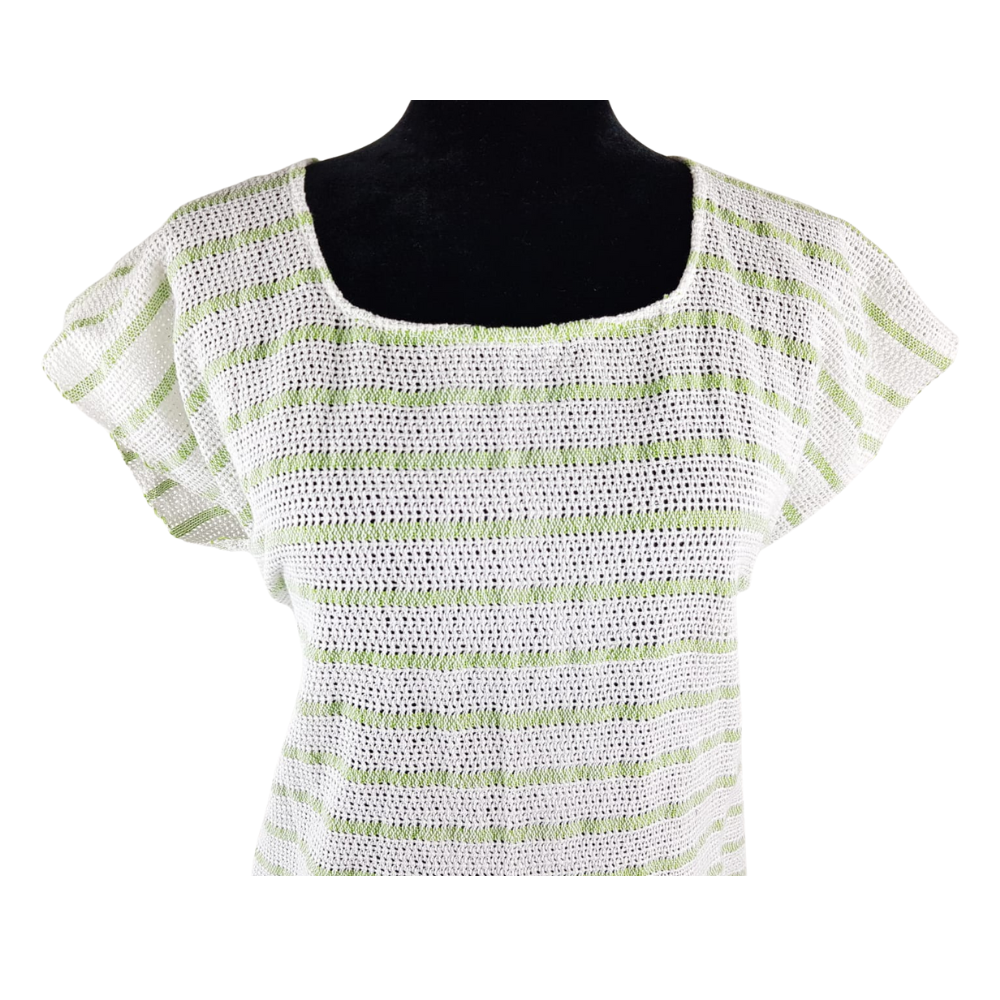 Vestido elaborado en telar de cintura, en Puebla