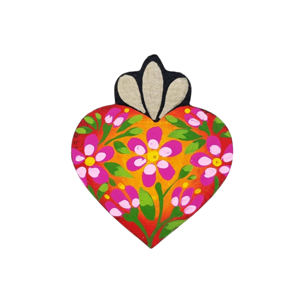 Imán de papel maché pintado a mano