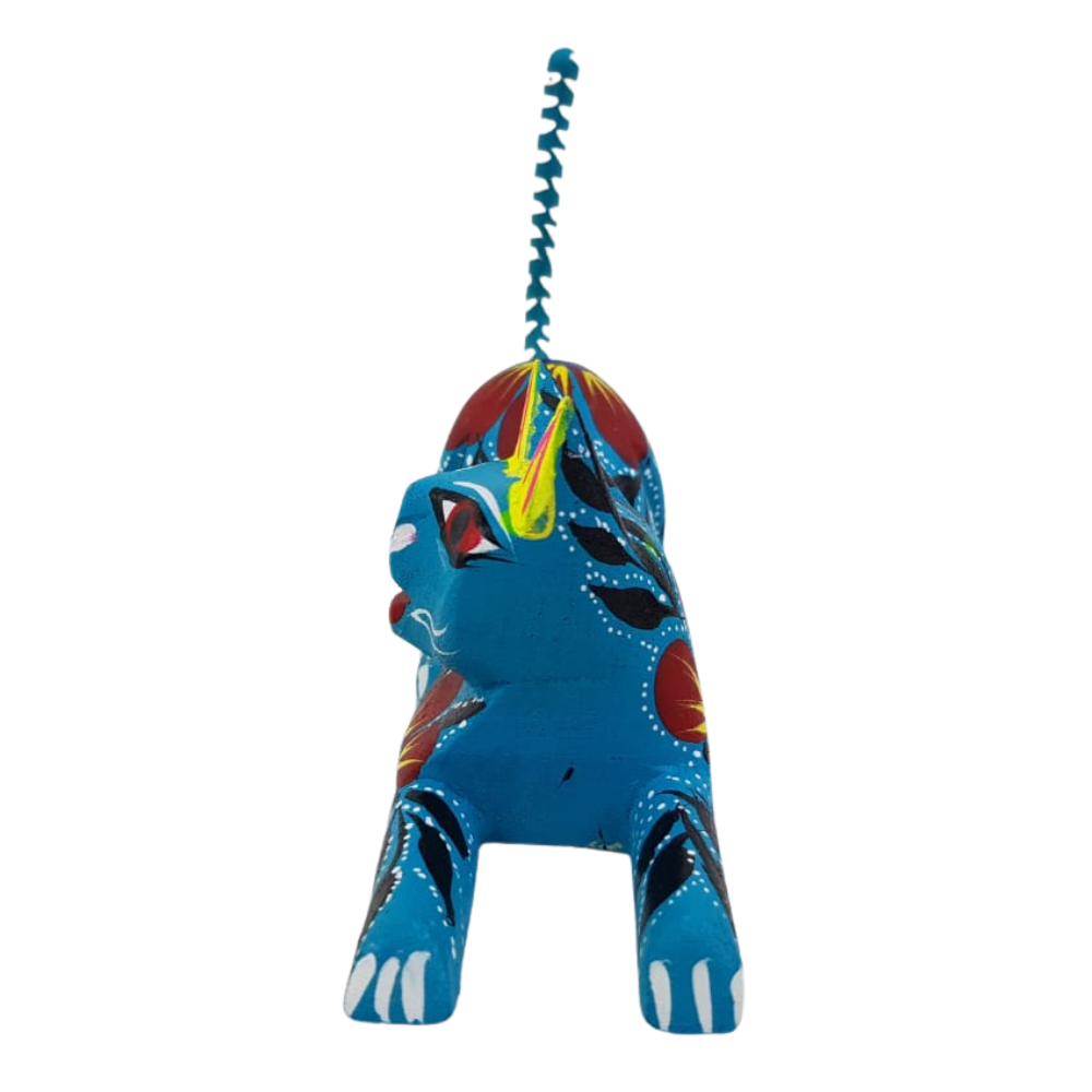 Alebrije Gato Echado Mediano Talla Copal Oax. | Tradición Oaxaqueña