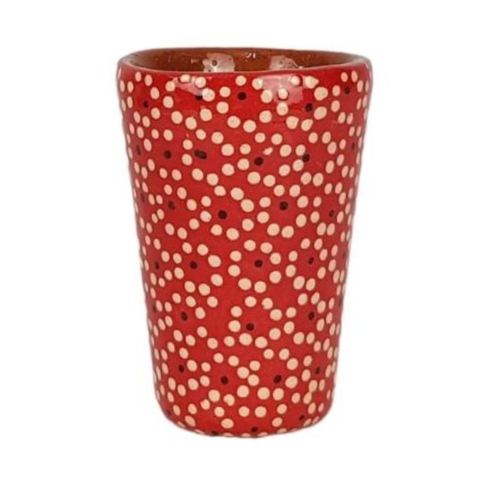 Tequilero de barro capulineado