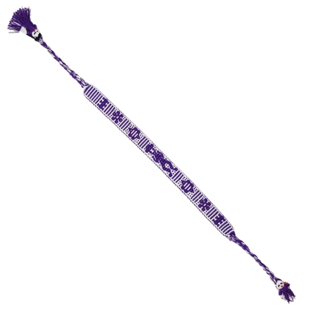 Pulsera tejida con hilo de algodón decorada con monitos