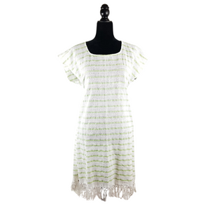 Vestido elaborado en telar de cintura, en Puebla