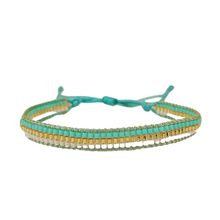 Cargar imagen en el visor de la galería, Pulsera ajustable, elaborada a mano con cristales miyuki
